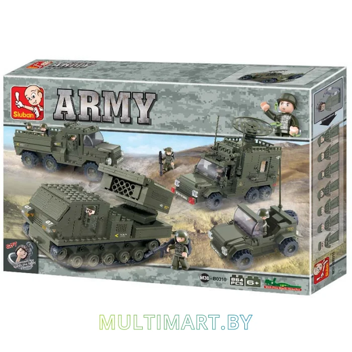 Конструктор Sluban M38-B0310 Головной ударный отряд (865 детали)